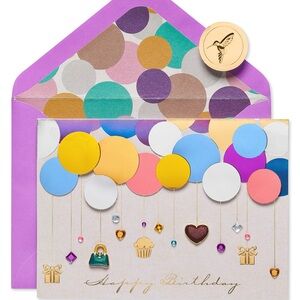 🆕Papyrus 3D Metallic Balloons Birthday Card